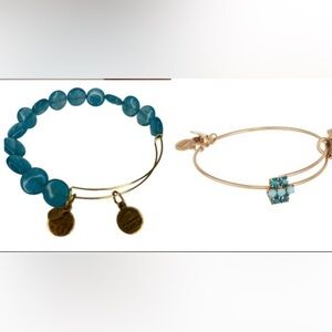 Alex and Ani | 2 Bracelets | Gold & Blue |